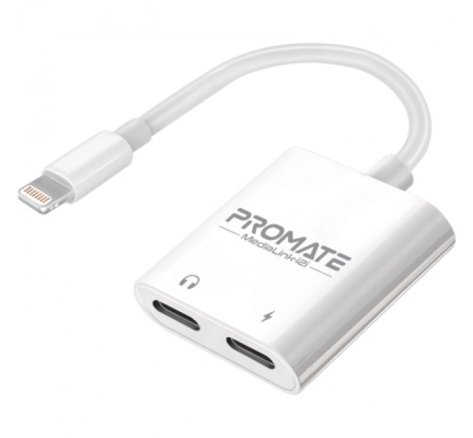 Promate Адаптер Lightning to Lightning 12W + Lightning audio Promate (medialink-i2i)