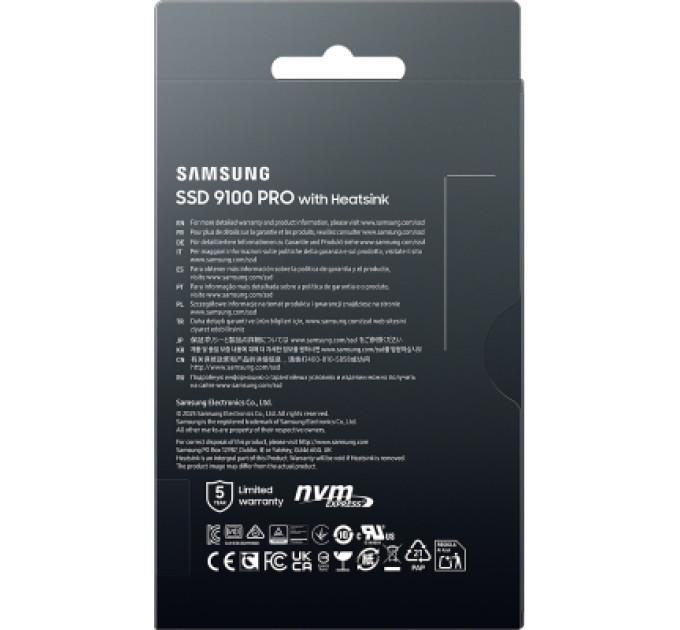 Samsung Накопичувач SSD M.2 2280 1TB 9100 PRO Heatsink Samsung (MZ-VAP1T0CW)