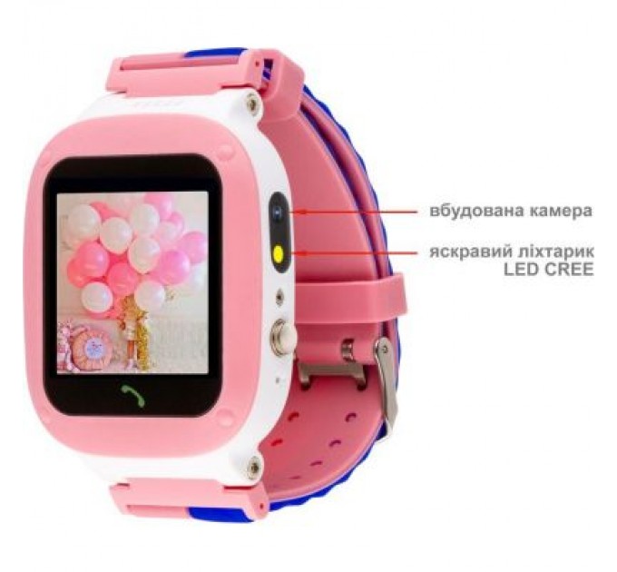 Смарт-годинник Amigo GO004 Splashproof Camera+LED Pink (746404)