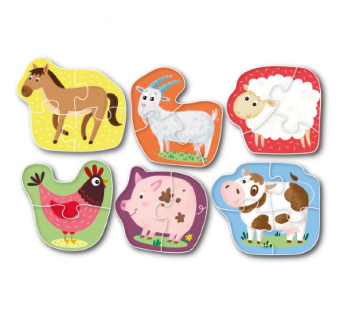 DoDo Пазл DoDo 2-3-4 елементи Домашні тварини (300152)