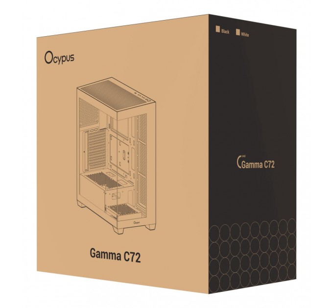 OCYPUS Корпус для комп'ютера ATX W/O PSU GAMMA-C72-WHD000XX-GL OCYPUS