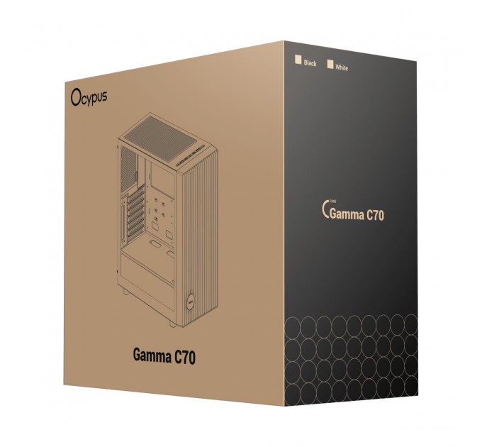 OCYPUS Корпус для комп'ютера ATX W/O PSU GAMMA-C70-WHG000XX-GL OCYPUS