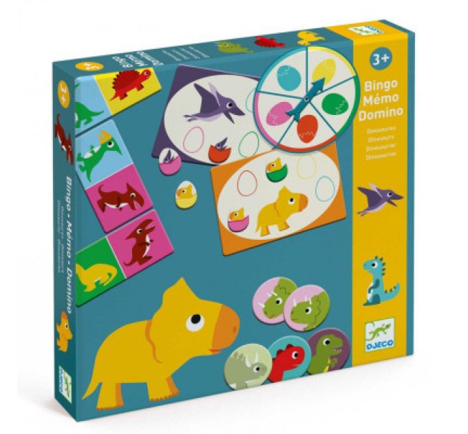 Djeco Настільна гра Djeco Набір настільних ігор Динозаври (DJ08132)