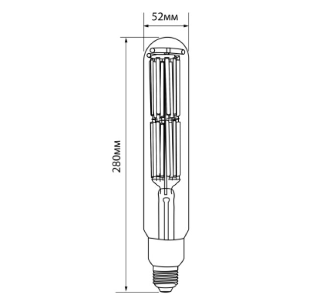 Videx Лампочка Videx LED Filament T52F 50W E27 5000K (VL-T52F-50275)