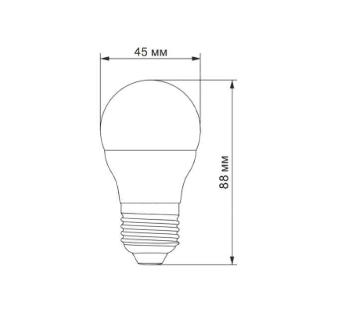 Videx Лампочка Videx LED G45h 4.9W E27 4100K (VL-G45h-49274)