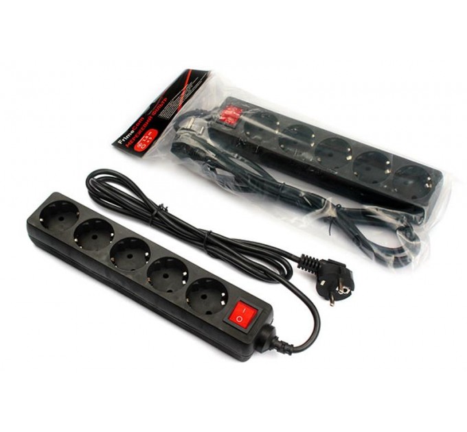 Фільтр живлення FrimeCom (FC-B2005W 3 B) 5 розеток, 3 м, чорний (пакет)