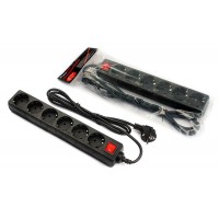 Фільтр живлення FrimeCom (FC-B2006W 1.8 B) 6 розеток, 1.8 м, чорний пакет