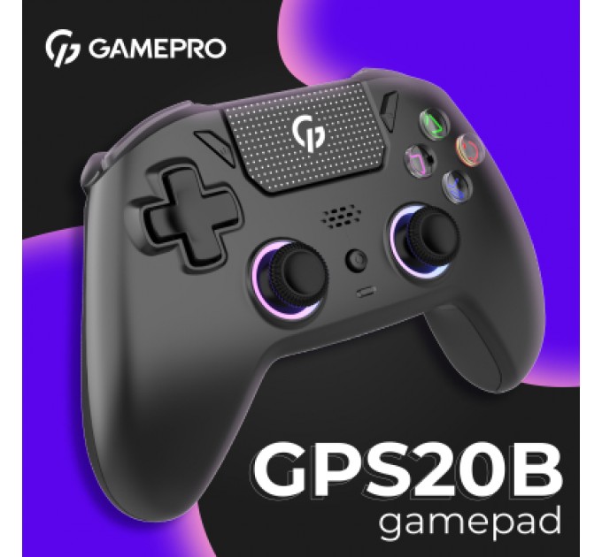 GamePro Геймпад GamePro 2.4G/BT 5.1/USB (Switch/PC/PS/iOS/Android) RGB Black (GPS20B)