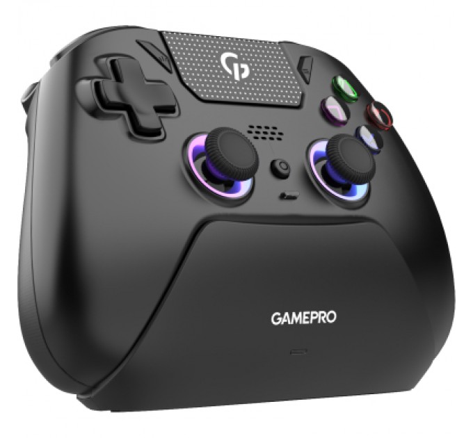 GamePro Геймпад GamePro із зарядною станцією 2.4G/BT 5.1/USB (Switch/PS/PC/iOS/Android) RGB Black (GPS20BDOC)