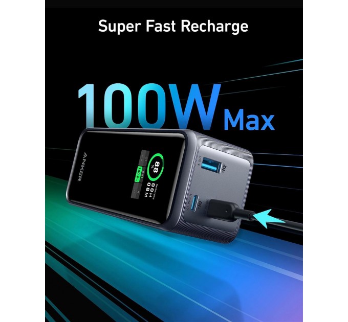 Anker Універсальна мобільна батарея Anker Prime 20000mAh 200W Black (A1336011)