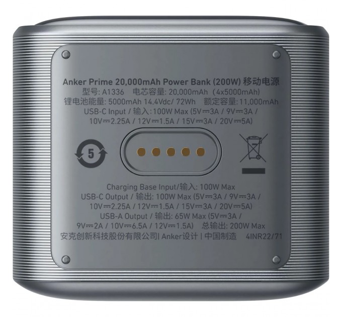 Anker Універсальна мобільна батарея Anker Prime 20000mAh 200W Black (A1336011)
