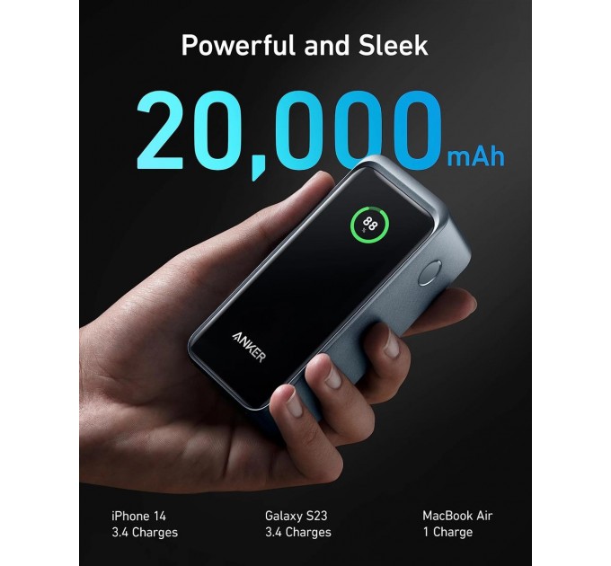 Anker Універсальна мобільна батарея Anker Prime 20000mAh 200W Black (A1336011)