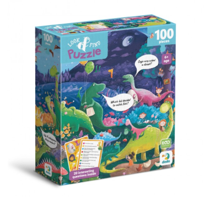 DoDo Пазл DoDo Шукай та знаходь Країна динозаврів, 100 елементів (300669)