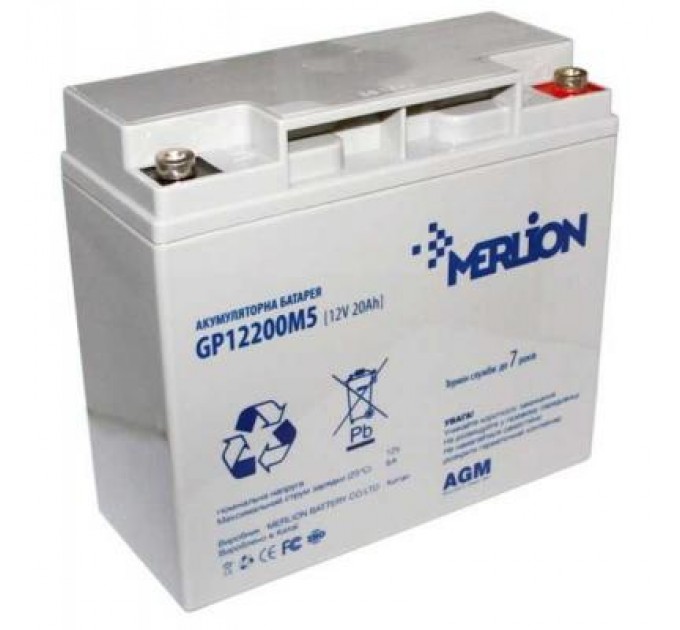 Merlion Батарея до ДБЖ Merlion 12V-20Ah PREMIUM (GP12200M5PREMIUM)