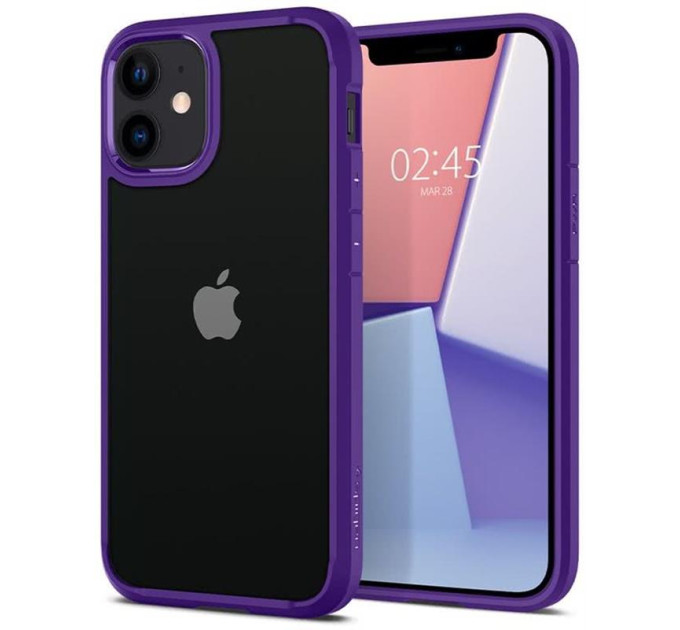 Spigen Чохол-накладка Spigen Crystal Hybrid для Apple iPhone 12 Mini Hydrangea Purple (ACS01544)