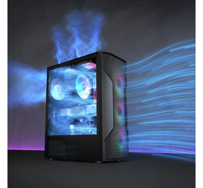 Cougar Корпус Cougar MX110 RGB Black без БЖ