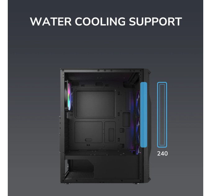 Cougar Корпус Cougar MX110 RGB Black без БЖ