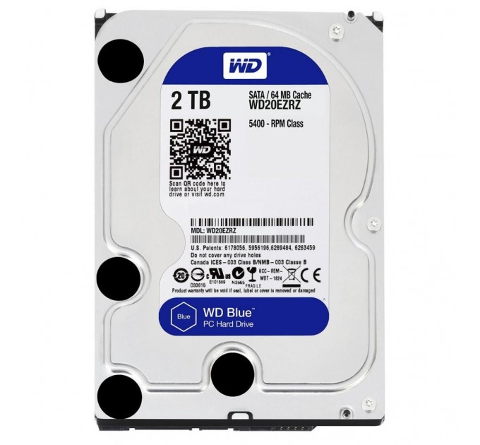 WD Жорсткий диск 3.5" 2TB WD (WD20EZRZ)