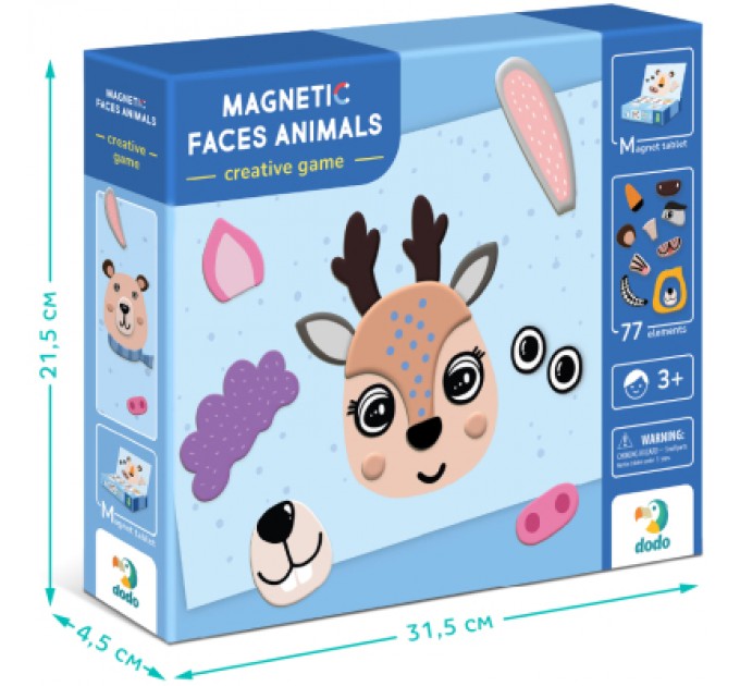 DoDo Настільна гра DoDo Магнітна Мордочки (200209)