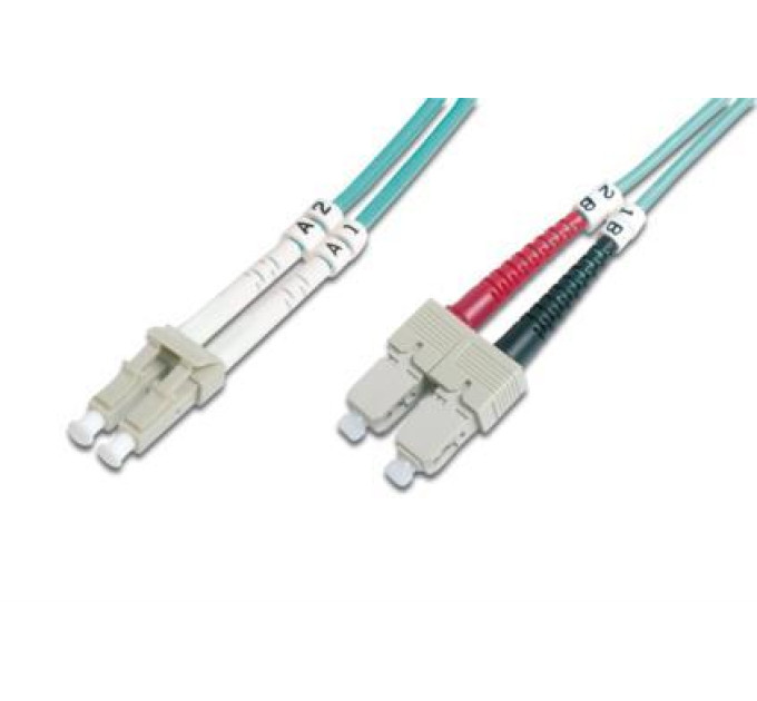 Digitus Оптичний патчкорд Digitus LC/UPC-SC/UPC,50/125,OM3,duplex,10m (DK-2532-10/3)