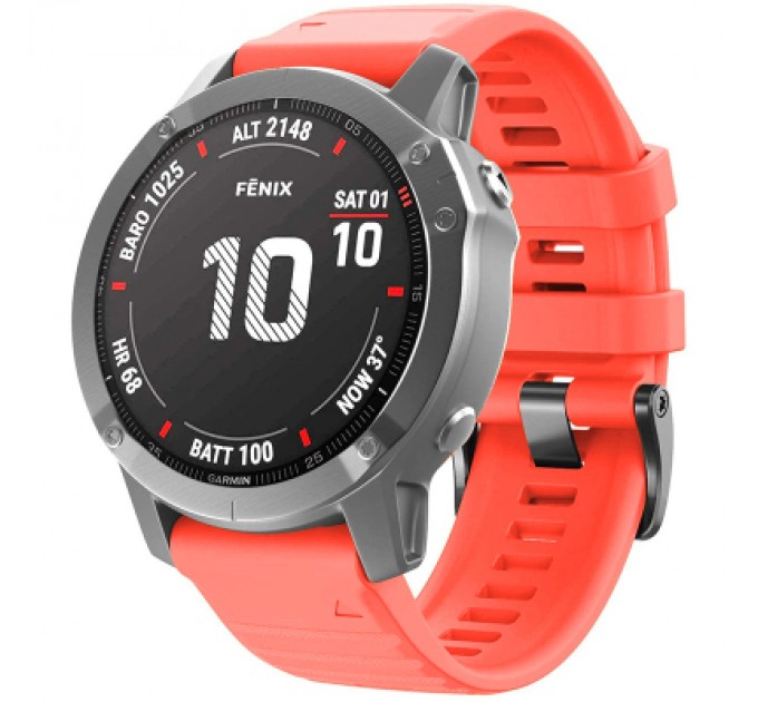 Armorstandart Ремінець до смарт-годинника Armorstandart Silicone для Garmin 26mm Coral Red (ARM87729)