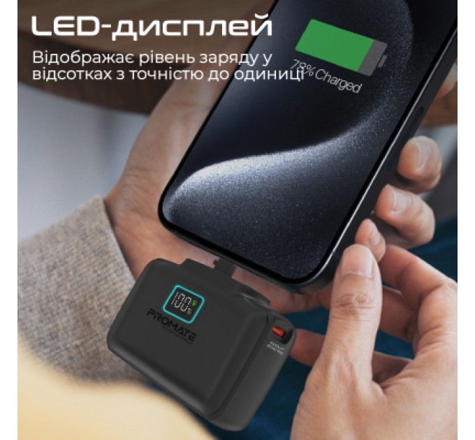 Promate Батарея універсальна Promate 10000mAh PD/20W (powerup-10duo.black)