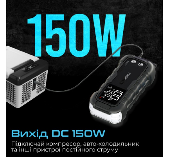 Promate Пуско зарядний пристрій Promate 20000mAh PD/45W, QC3.0, 2000A, Flashlight (sparktank-20)
