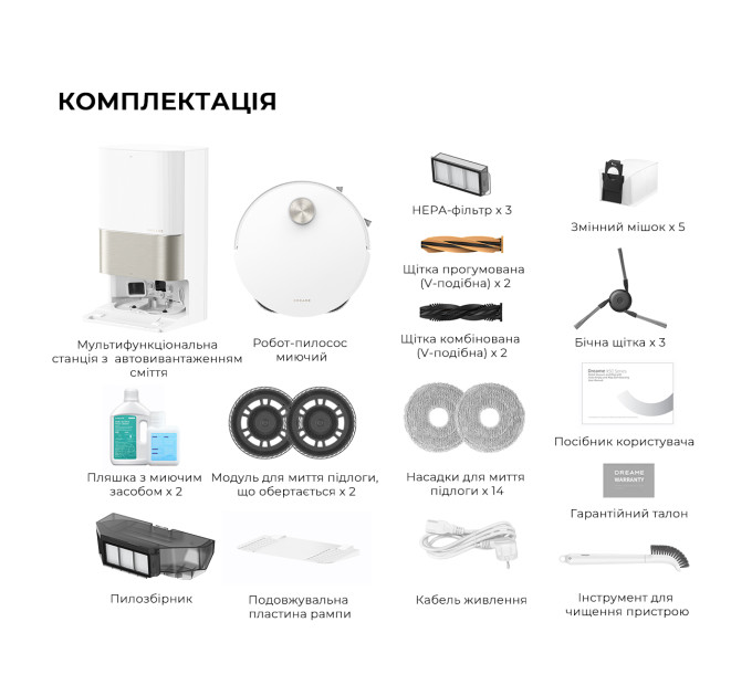 Dreame Робот-пилосос Dreame X50 Ultra Complete White (RLX85CE-4-WH)