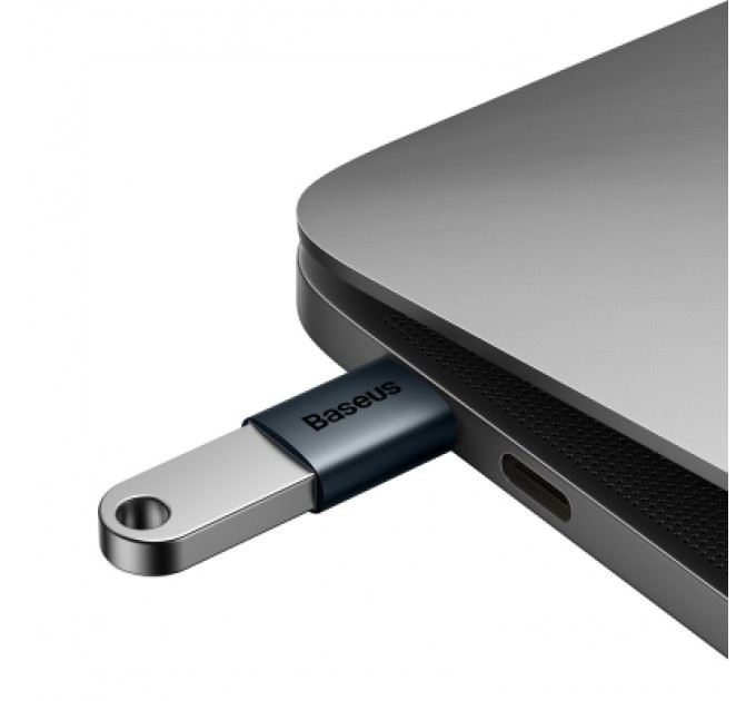 Baseus Перехідник OTG USB 3.1 AF to USB-C blue Baseus (ZJJQ000003)