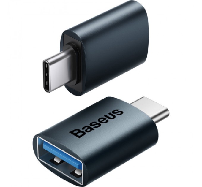 Baseus Перехідник OTG USB 3.1 AF to USB-C blue Baseus (ZJJQ000003)