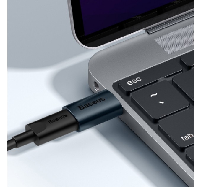 Baseus Перехідник USB 3.1 M to USB-C F black Baseus (ZJJQ000101)