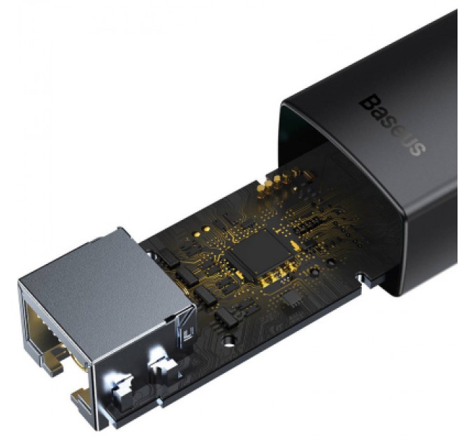 Baseus Перехідник USB-C to RJ45 Ethernet 1000Mbps black Baseus (WKQX000301)