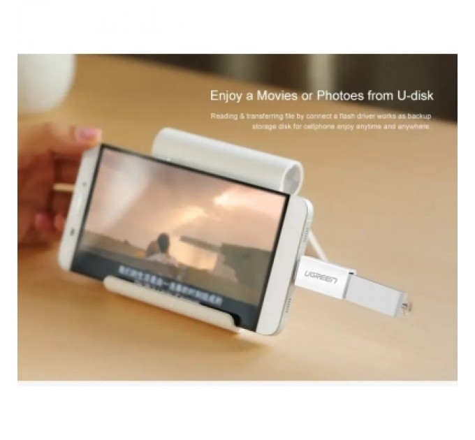 Ugreen Перехідник OTG USB 3.0 AF to USB-C US173 White Ugreen (30155)