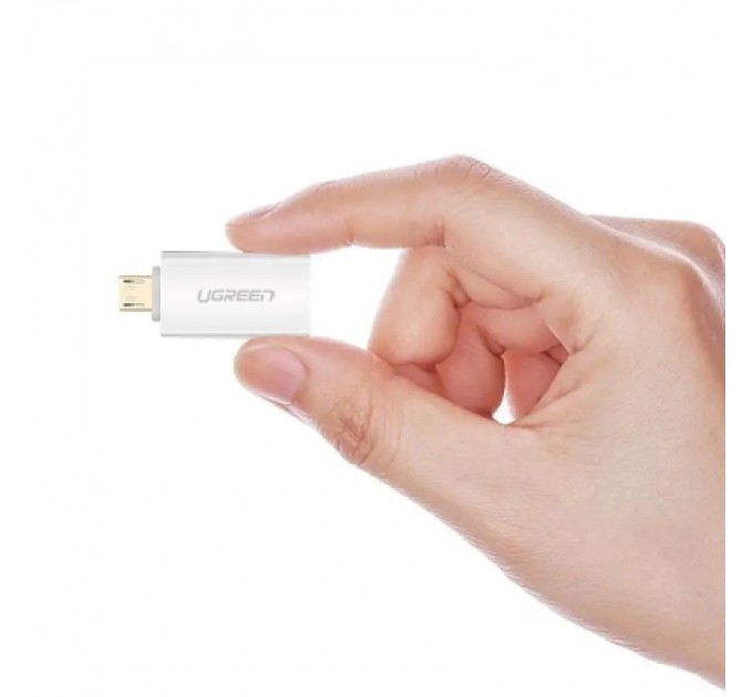 Ugreen Перехідник OTG USB 2.0 AF to Micro 5P US195 white Ugreen (30529)