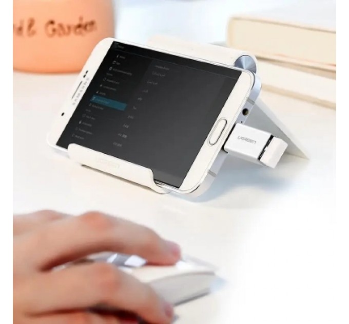 Ugreen Перехідник OTG USB 2.0 AF to Micro 5P US195 white Ugreen (30529)