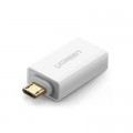 Ugreen Перехідник OTG USB 2.0 AF to Micro 5P US195 white Ugreen (30529)