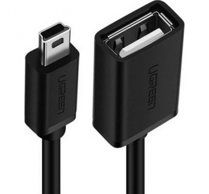 Ugreen Перехідник OTG USB 2.0 AF to Mini 5P 0.1m US249 black Ugreen (10383)