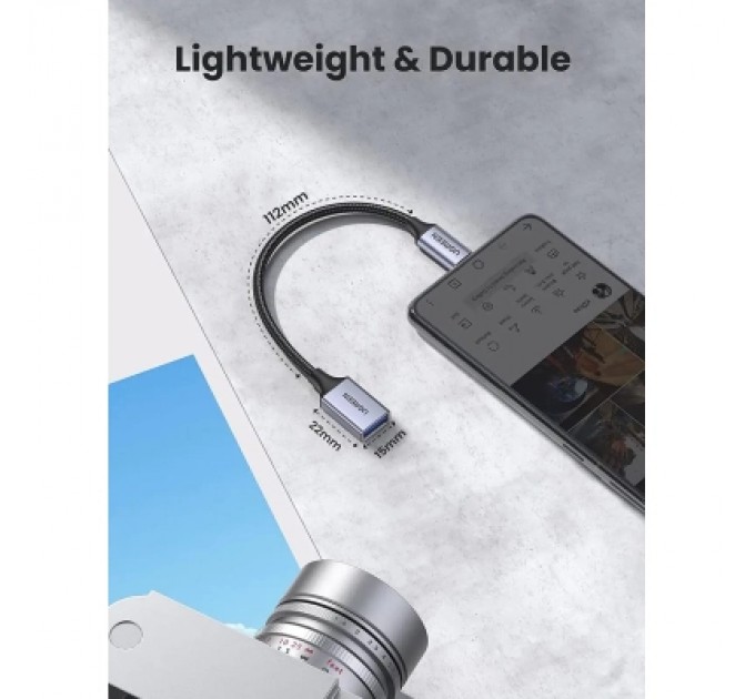 Ugreen Перехідник OTG USB 3.0 AF to USB-C 0.1m US378 black Ugreen (70889)