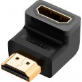 Ugreen Перехідник HDMI M to HDMI F 90° corner Down HD112 black Ugreen (20109)