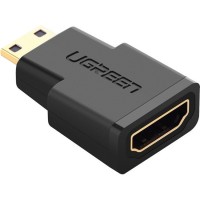 Перехідник Mini HDMI M to HDMI F black Ugreen (20101)