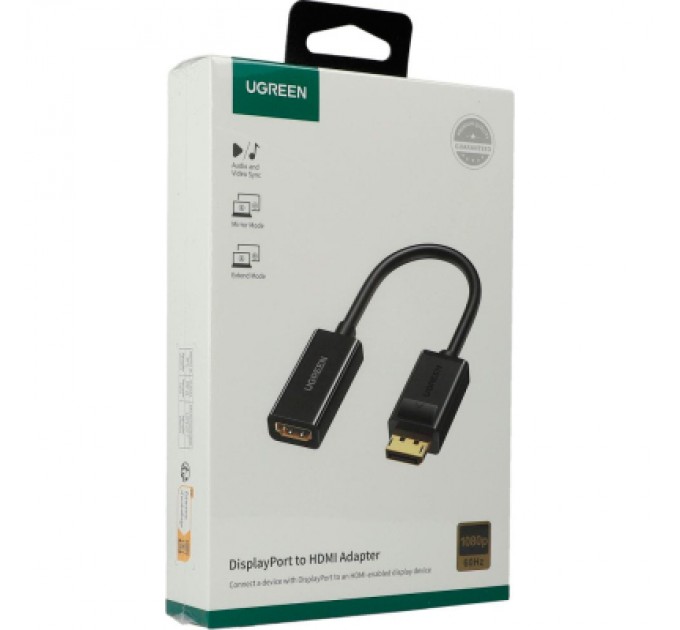 Ugreen Перехідник Display Port M to HDMI F 1080P black Ugreen (40362)