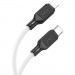 HOCO Дата кабель USB-C to Lightning 1.0m Cool silicone PD 20W X90 white HOCO (6931474788399)