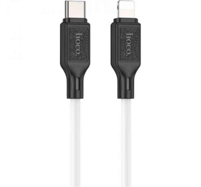 HOCO Дата кабель USB-C to Lightning 1.0m Cool silicone PD 20W X90 white HOCO (6931474788399)