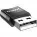 HOCO Перехідник UA17 USB M to USB-C F USB2.0 Black HOCO (6931474762009)
