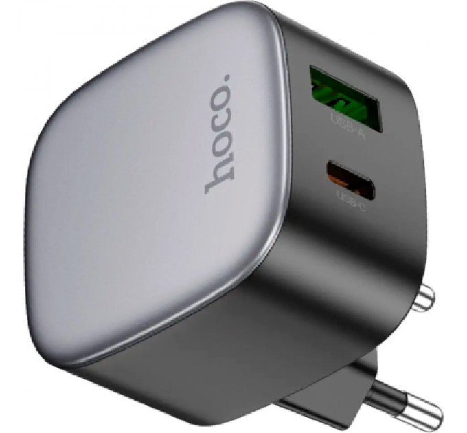 HOCO Зарядний пристрій HOCO CS32A Rise 1xUSB-C PD20W + 1xUSB QC3.0 Black (6942007617451)