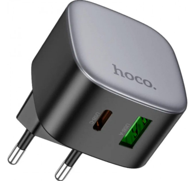 HOCO Зарядний пристрій HOCO CS32A Rise 1xUSB-C PD20W + 1xUSB QC3.0 Black (6942007617451)