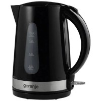 Електрочайник Gorenje 1.7л, 2,200 Вт, strix контроль, скло, чорний (K17OGP)