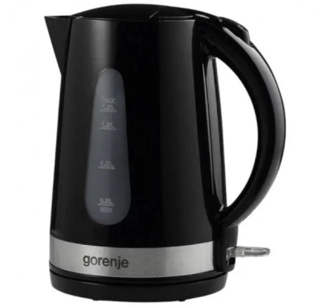 Gorenje Електрочайник Gorenje 1.7л, 2,200 Вт, strix контроль, скло, чорний (K17OGP)