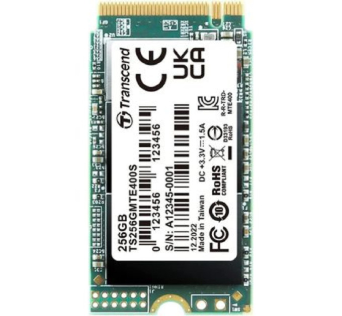 Transcend Накопичувач SSD M.2 2242 256GB Transcend (TS256GMTE400S)