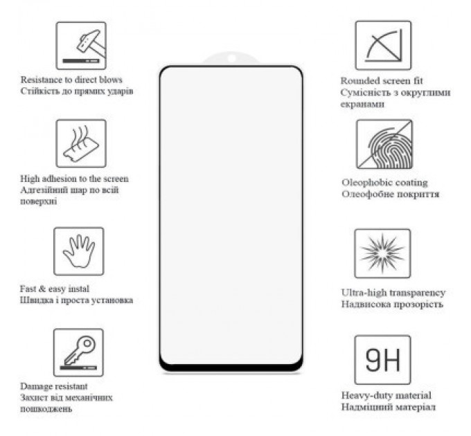 Drobak Скло захисне Drobak Google Pixel 8 Pro Black Frame A+ (535368)